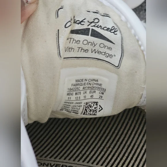 Jack Purell Converse White Leather Sneakers - Picture 7 of 8